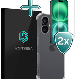 Forterra Forterra iPhone 16 Plus Hoesje Shockproof Met 2x Screenprotector Met Dichte Notch