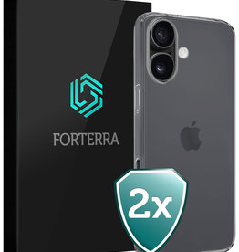Forterra Forterra iPhone 16 Hoesje Siliconen - Transparant - 2 PACK