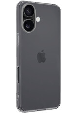 Forterra Hoesje Geschikt voor iPhone 16 Case Siliconen Hoes Met Screenprotector - Hoes Geschikt voor iPhone 16 Hoesje Back Cover - Transparant