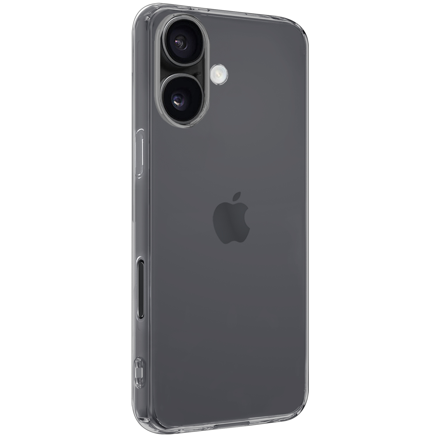 Forterra Hoesje Geschikt voor iPhone 16 Plus Case Siliconen Hoes Met 2x Screenprotector - Hoes Geschikt voor iPhone 16 Plus Hoesje Back Cover - Transparant