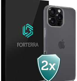 Forterra Forterra iPhone 16 Pro Hoesje Siliconen - Transparant - 2 PACK