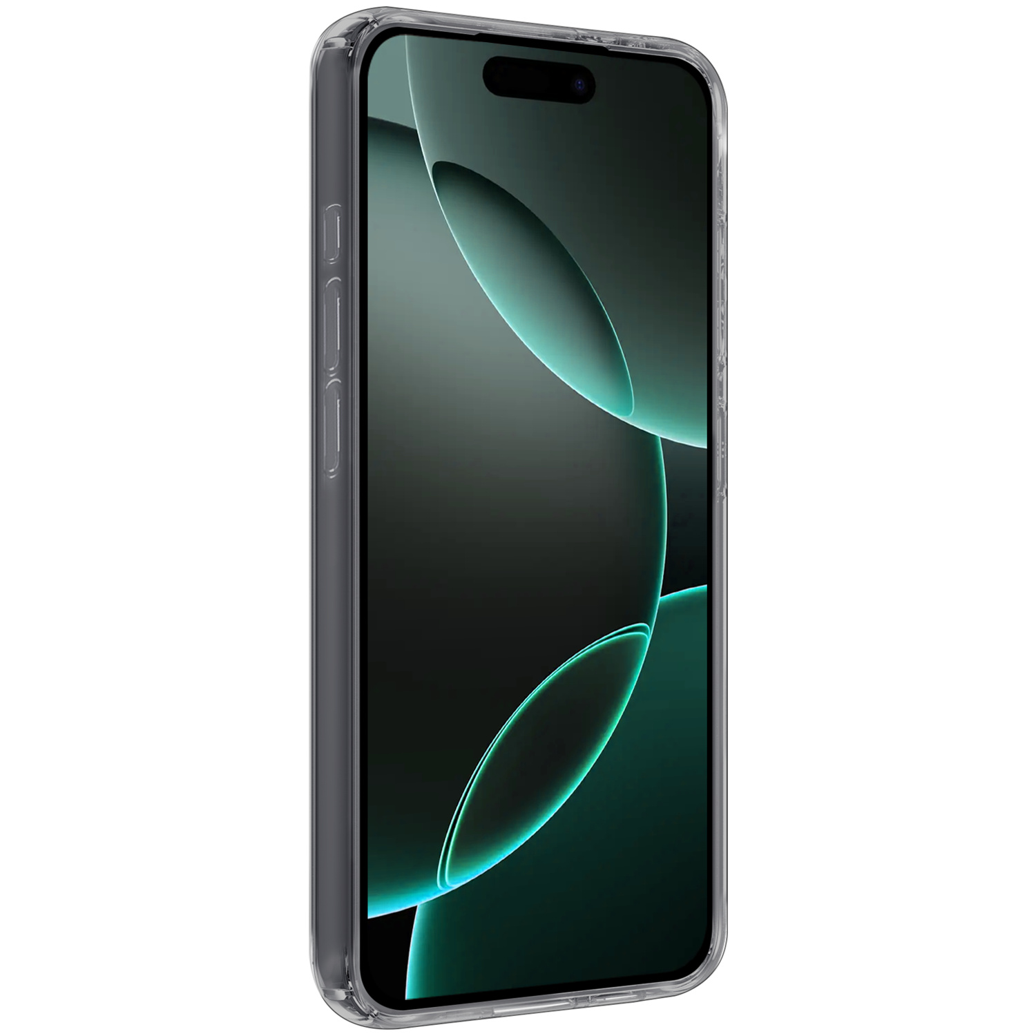 Forterra Hoesje Geschikt voor iPhone 16 Pro Case Siliconen Hoes Met Screenprotector - Hoes Geschikt voor iPhone 16 Pro Hoesje Back Cover - Transparant