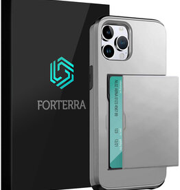 Forterra Forterra iPhone 16 Pro Hoesje Pashouder Hard - Grijs