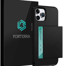Forterra Forterra iPhone 16 Pro Hoesje Pashouder Hard - Zwart