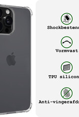 BASEY. Hoes Geschikt voor iPhone 16 Pro Hoesje Shock Proof Case Hoes Siliconen - Hoesje Geschikt voor iPhone 16 Pro Hoes Cover Shockproof - Transparant