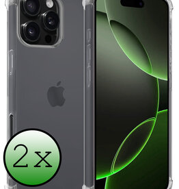 BASEY. BASEY. iPhone 16 Pro Hoesje Shockproof - Transparant - 2 PACK