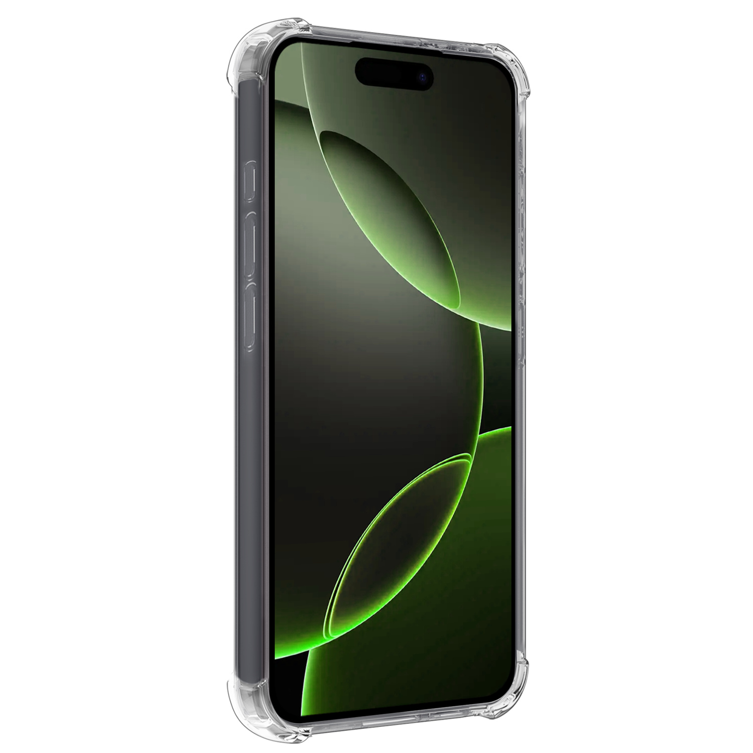 BASEY. Hoes Geschikt voor iPhone 16 Pro Hoesje Shock Proof Case Hoes Siliconen - Hoesje Geschikt voor iPhone 16 Pro Hoes Cover Shockproof - Transparant - 2 Stuks