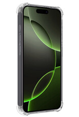 BASEY. Hoes Geschikt voor iPhone 16 Pro Max Hoesje Shock Proof Case Hoes Siliconen Met Screenprotector - Hoesje Geschikt voor iPhone 16 Pro Max Hoes Cover Shockproof - Transparant