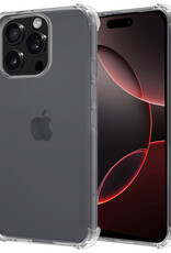 NoXx Hoes Geschikt voor iPhone 16 Pro Hoesje Siliconen Cover Shock Proof Back Case Shockproof Hoes - Transparant