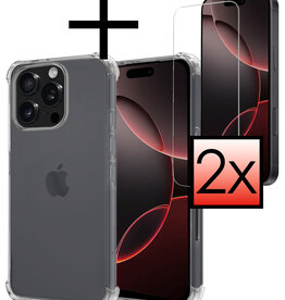 NoXx NoXx iPhone 16 Pro Max Hoesje Shockproof Met 2x Screenprotector Met Dichte Notch