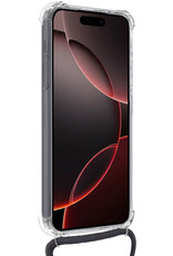 NoXx Hoes Geschikt voor iPhone 16 Pro Max Hoesje Transparant Met Telefoonkoord Cover Shock Proof Case Koord Hoes