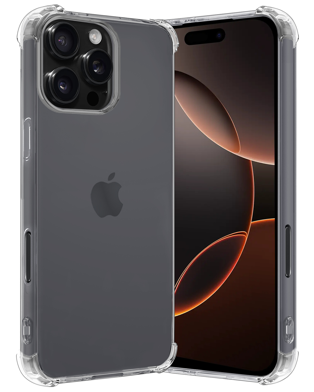 Nomfy Hoesje Geschikt voor iPhone 16 Pro Hoesje Shock Proof Cover Case Shockproof - Hoes Geschikt voor iPhone 16 Pro Hoes Siliconen Back Case - Transparant