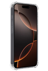 Nomfy Hoesje Geschikt voor iPhone 16 Pro Hoesje Shock Proof Cover Case Shockproof - Hoes Geschikt voor iPhone 16 Pro Hoes Siliconen Back Case - Transparant - 2 PACK