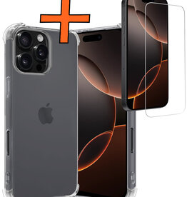 Nomfy Nomfy iPhone 16 Pro Hoesje Shockproof Met Screenprotector Met Dichte Notch