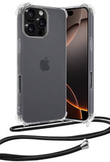 Nomfy Hoesje Geschikt voor iPhone 16 Pro Max Hoesje Shock Proof Transparant Met Telefoonketting Case Shock Koord - Hoesje Geschikt voor iPhone 16 Pro Max Shock Proof Case Met Koord - Transparant