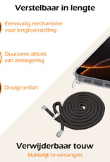 Nomfy Hoesje Geschikt voor iPhone 16 Pro Max Hoesje Shock Proof Transparant Met Telefoonketting Case Shock Koord - Hoesje Geschikt voor iPhone 16 Pro Max Shock Proof Case Met Koord - Transparant