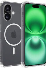 BASEY. Hoes Geschikt voor iPhone 16 Hoesje Magsafe Compatible Shock Proof Case Transparant - Hoesje Geschikt voor iPhone 16 Hoes Geschikt voor Magsafe Cover Shockproof