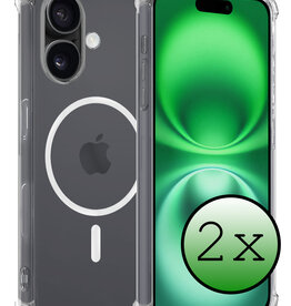 BASEY. BASEY. iPhone 16 Magsafe Hoesje - Transparant - 2 PACK