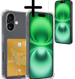 BASEY. BASEY. iPhone 16 Hoesje Pashouder Met Screenprotector