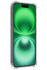BASEY. Hoes Geschikt voor iPhone 16 Hoesje Shock Proof Case Hoes Met Screenprotector - Hoesje Geschikt voor iPhone 16 Hoes Cover Shockproof - Transparant