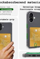 BASEY. Hoes Geschikt voor iPhone 16 Plus Hoesje Shock Proof Case Hoes Met Screenprotector - Hoesje Geschikt voor iPhone 16 Plus Hoes Cover Shockproof - Transparant