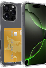 BASEY. Hoes Geschikt voor iPhone 16 Pro Hoesje Shock Proof Case Hoes - Hoesje Geschikt voor iPhone 16 Pro Hoes Cover Shockproof - Transparant