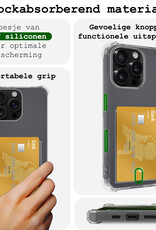 BASEY. Hoes Geschikt voor iPhone 16 Pro Hoesje Shock Proof Case Hoes Met 2x Screenprotector - Hoesje Geschikt voor iPhone 16 Pro Hoes Cover Shockproof - Transparant