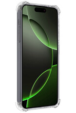 BASEY. Hoes Geschikt voor iPhone 16 Pro Hoesje Shock Proof Case Hoes Met 2x Screenprotector - Hoesje Geschikt voor iPhone 16 Pro Hoes Cover Shockproof - Transparant