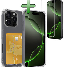 BASEY. BASEY. iPhone 16 Pro Max Hoesje Pashouder Met Screenprotector