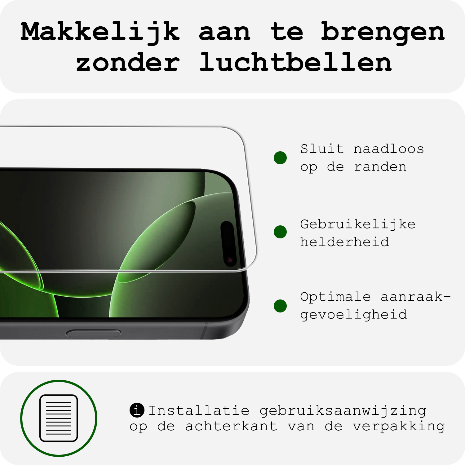 BASEY. Hoes Geschikt voor iPhone 16 Pro Max Hoesje Shock Proof Case Hoes Met 2x Screenprotector - Hoesje Geschikt voor iPhone 16 Pro Max Hoes Cover Shockproof - Transparant