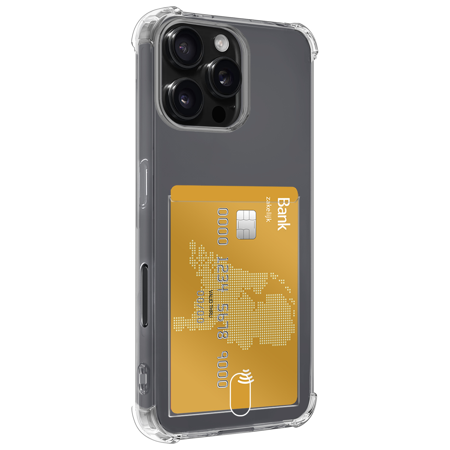 BASEY. Hoes Geschikt voor iPhone 16 Pro Max Hoesje Shock Proof Case Hoes Met 2x Screenprotector - Hoesje Geschikt voor iPhone 16 Pro Max Hoes Cover Shockproof - Transparant