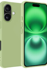 BASEY. Hoes Geschikt voor iPhone 16 Hoesje Siliconen Back Cover Case - Hoesje Geschikt voor iPhone 16 Hoes Cover Hoesje - Groen