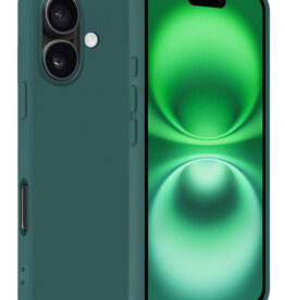 BASEY. BASEY. iPhone 16 Plus Hoesje Siliconen - Donkergroen