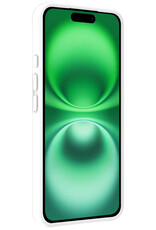 BASEY. Hoes Geschikt voor iPhone 16 Plus Hoesje Siliconen Back Cover Case - Hoesje Geschikt voor iPhone 16 Plus Hoes Cover Hoesje - Wit