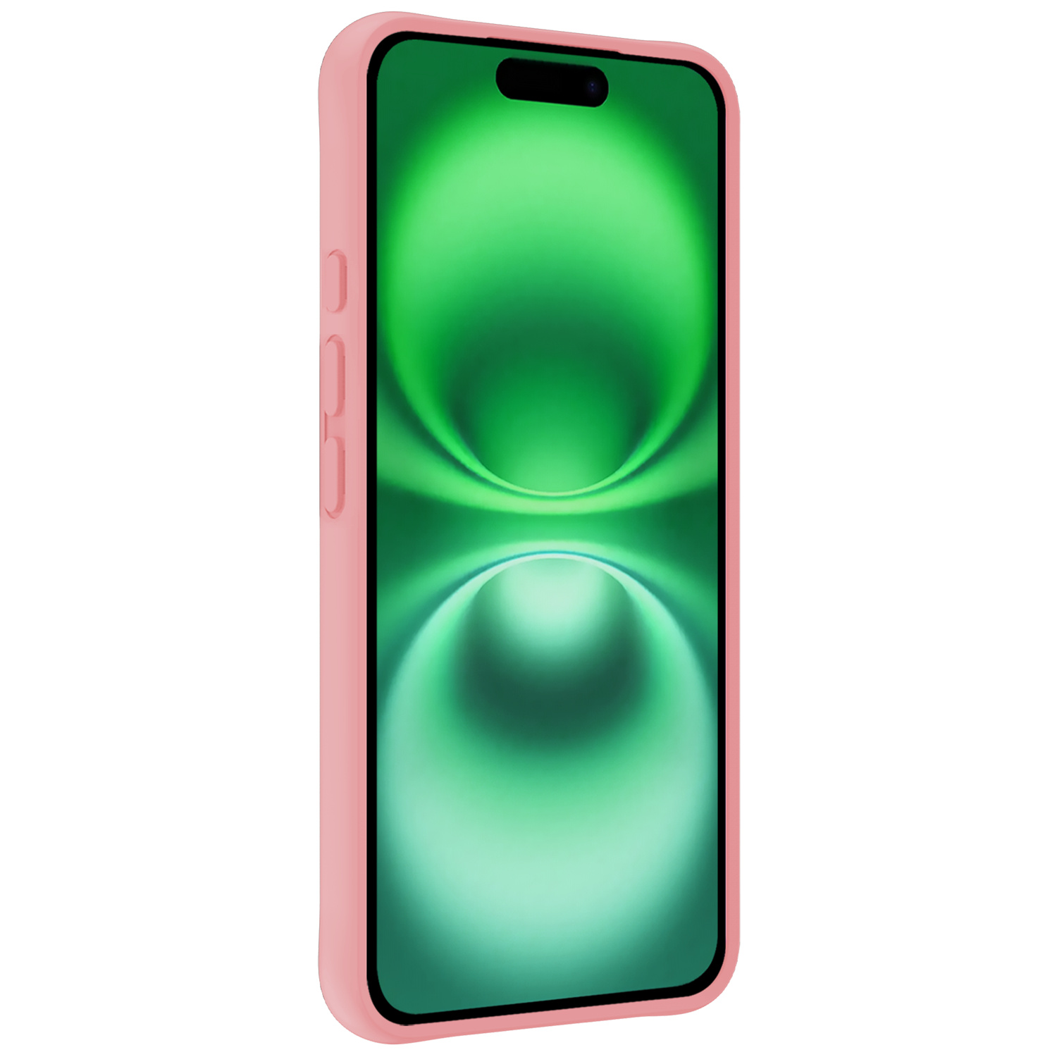 BASEY. Hoes Geschikt voor iPhone 16 Plus Hoesje Siliconen Back Cover Case - Hoesje Geschikt voor iPhone 16 Plus Hoes Cover Hoesje - Lichtroze - 2 Stuks