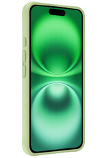 BASEY. Hoes Geschikt voor iPhone 16 Plus Hoesje Siliconen Back Cover Case Met Screenprotector - Hoesje Geschikt voor iPhone 16 Plus Hoes Cover Hoesje - Groen
