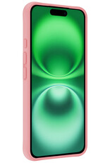 BASEY. Hoes Geschikt voor iPhone 16 Plus Hoesje Siliconen Back Cover Case Met 2x Screenprotector - Hoesje Geschikt voor iPhone 16 Plus Hoes Cover Hoesje - Lichtroze