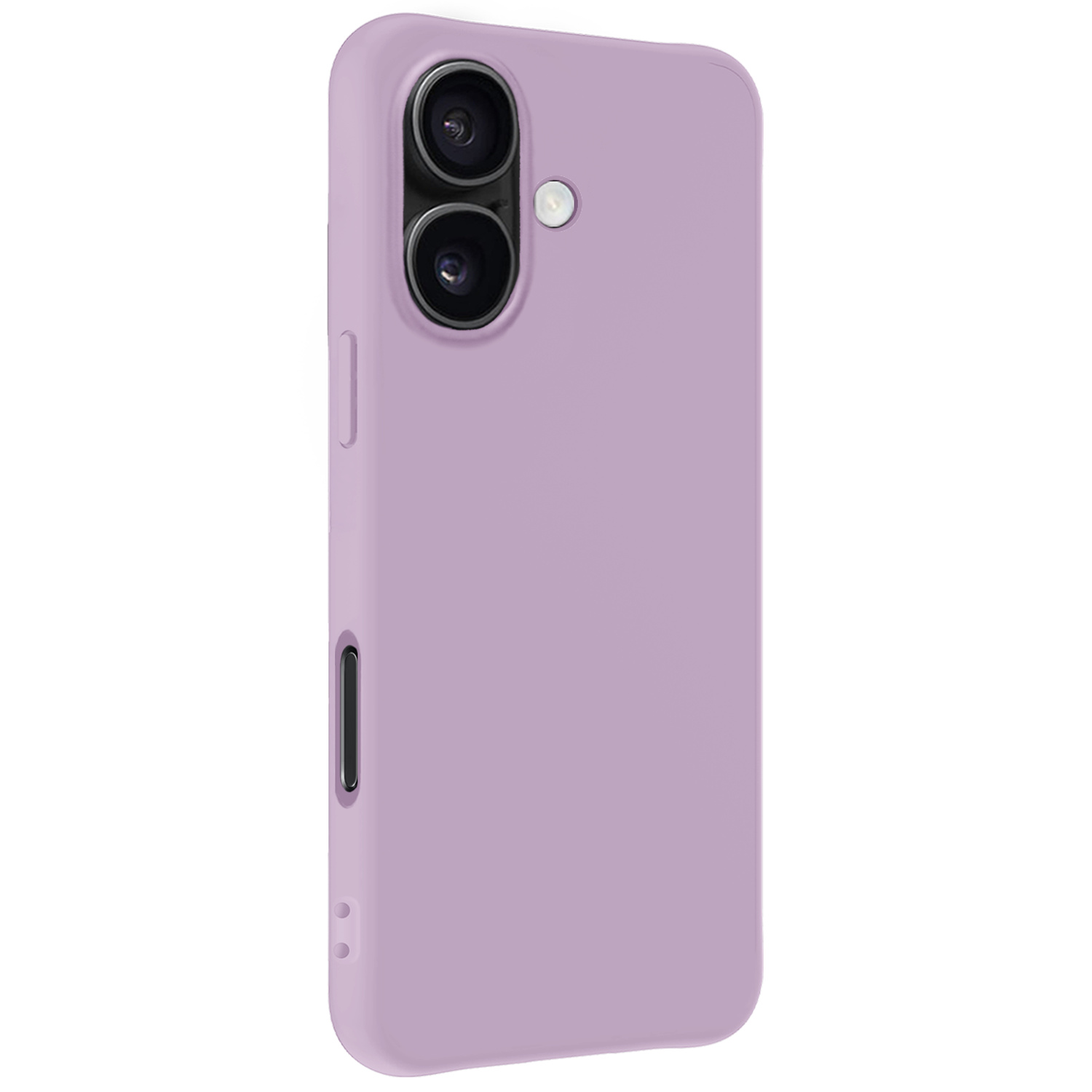 BASEY. Hoes Geschikt voor iPhone 16 Plus Hoesje Siliconen Back Cover Case Met 2x Screenprotector - Hoesje Geschikt voor iPhone 16 Plus Hoes Cover Hoesje - Lila