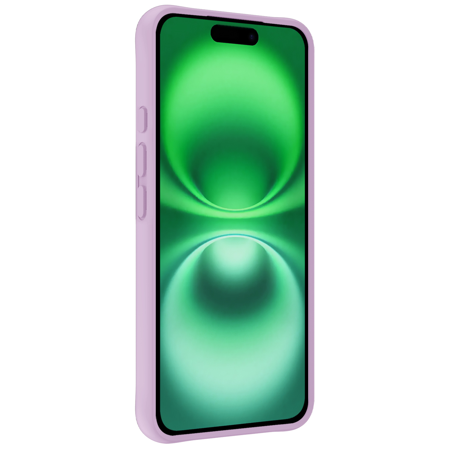 BASEY. Hoes Geschikt voor iPhone 16 Plus Hoesje Siliconen Back Cover Case Met 2x Screenprotector - Hoesje Geschikt voor iPhone 16 Plus Hoes Cover Hoesje - Lila
