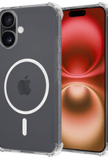 NoXx Hoes Geschikt voor iPhone 16 Hoesje Geschikt voor Magsafe Hoesje Cover Shock Proof Case - Transparant
