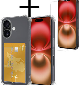 NoXx NoXx iPhone 16 Hoesje Pashouder Met Screenprotector