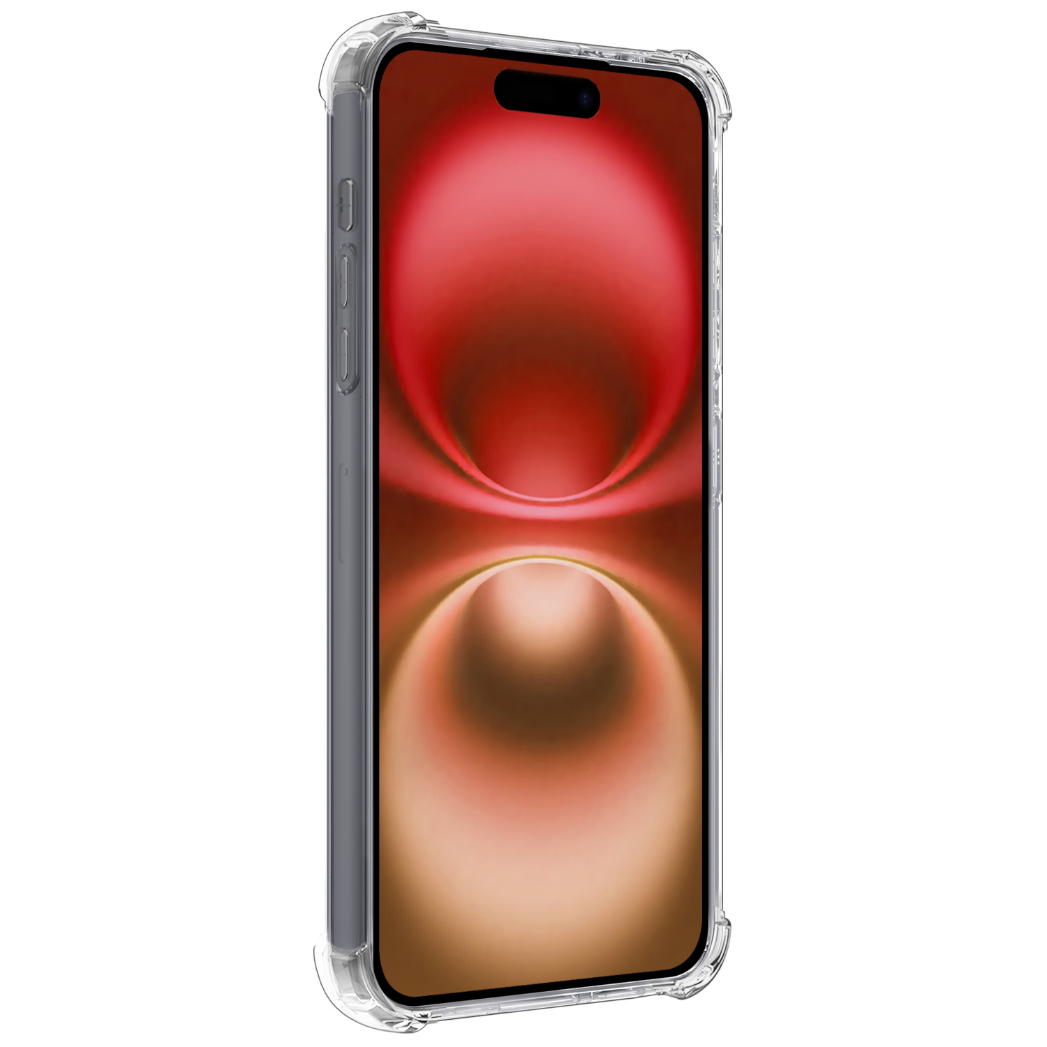 NoXx Hoes Geschikt voor iPhone 16 Plus Hoesje Pasjeshouder Cover Shock Proof Case Siliconen Hoes Met Kaarthouder Met 2x Screenprotector - Transparant