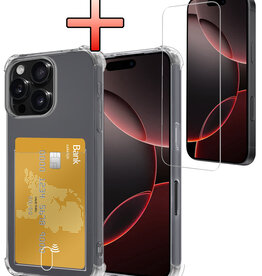 NoXx NoXx iPhone 16 Pro Hoesje Pashouder Met Screenprotector