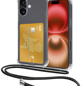 NoXx NoXx iPhone 16 Plus Hoesje Pashouder met Koord