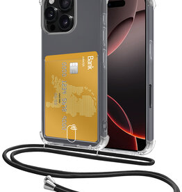 NoXx NoXx iPhone 16 Pro Max Hoesje Pashouder met Koord