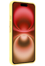NoXx Hoes Geschikt voor iPhone 16 Hoesje Cover Siliconen Back Case Hoes - Geel