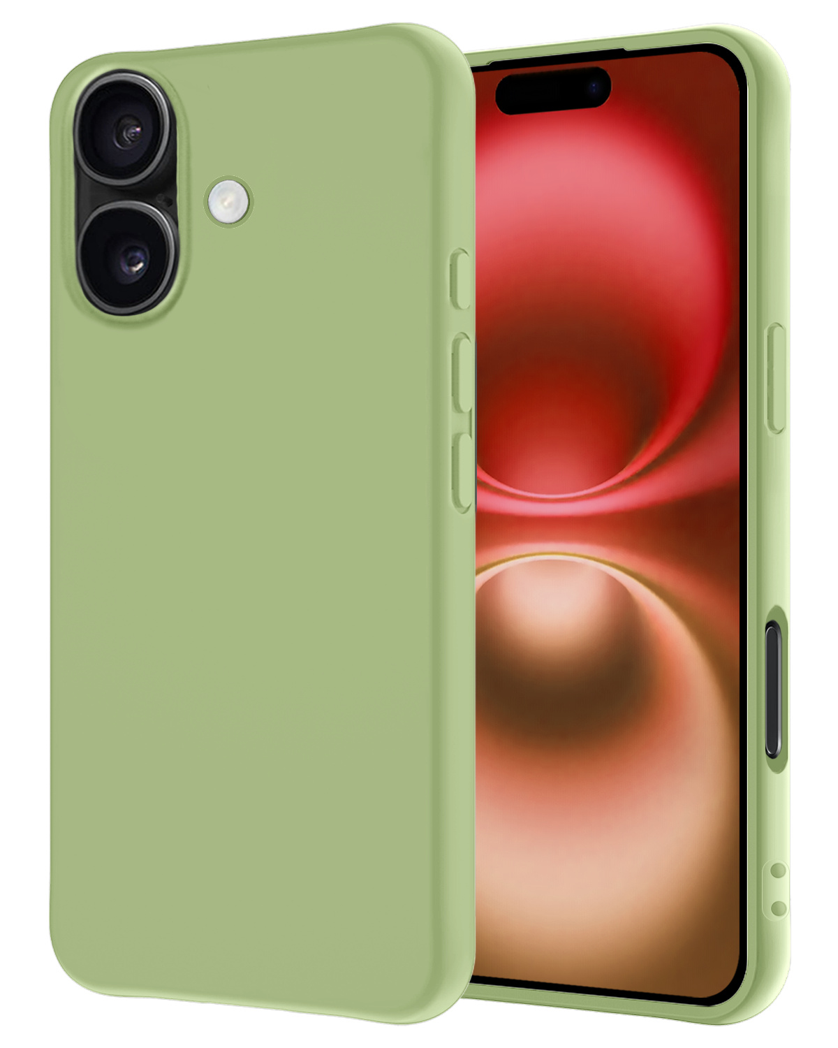 NoXx Hoes Geschikt voor iPhone 16 Hoesje Cover Siliconen Back Case Hoes - Groen