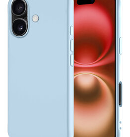 NoXx NoXx iPhone 16 Hoesje Siliconen - Lichtblauw