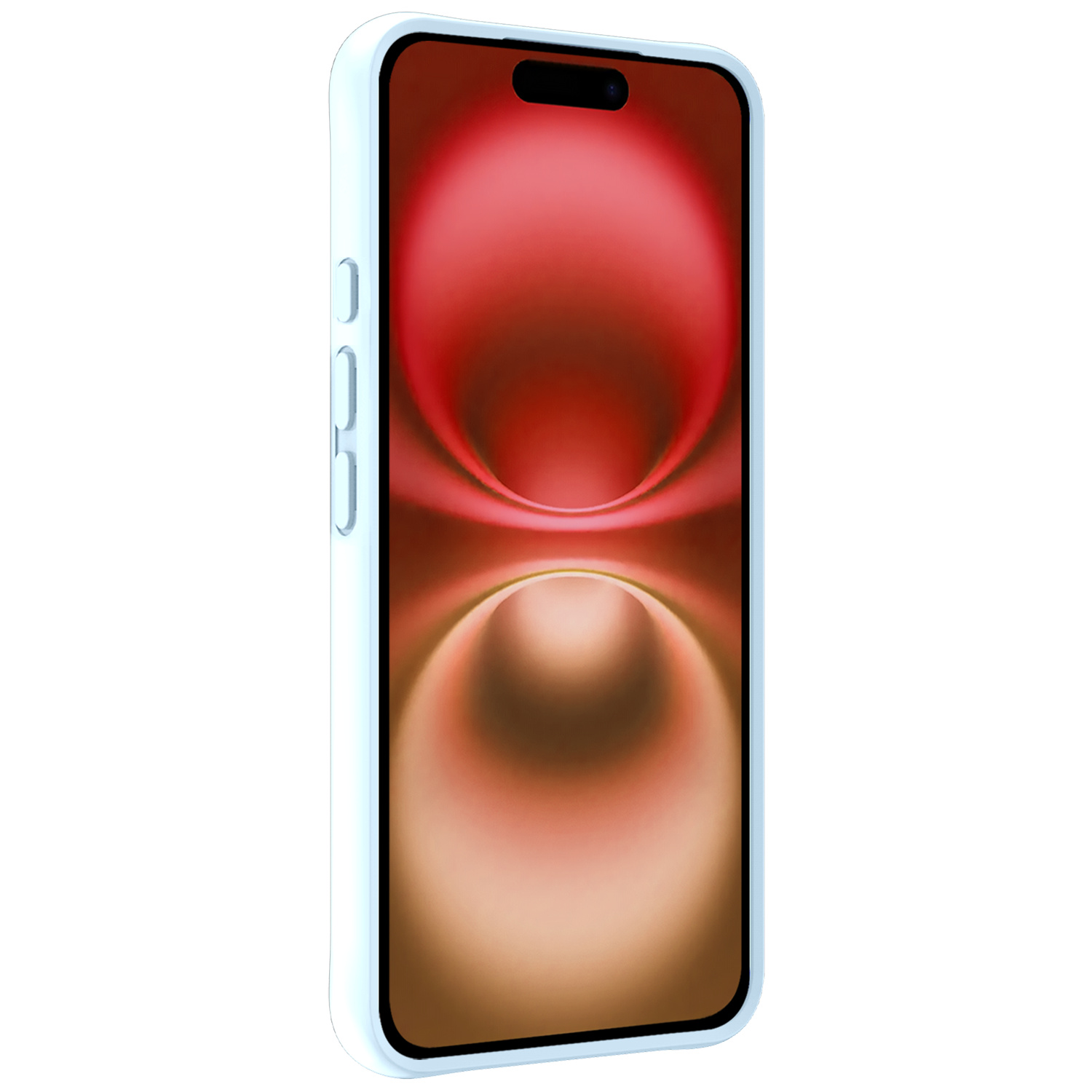 NoXx Hoes Geschikt voor iPhone 16 Hoesje Cover Siliconen Back Case Hoes - Lichtblauw