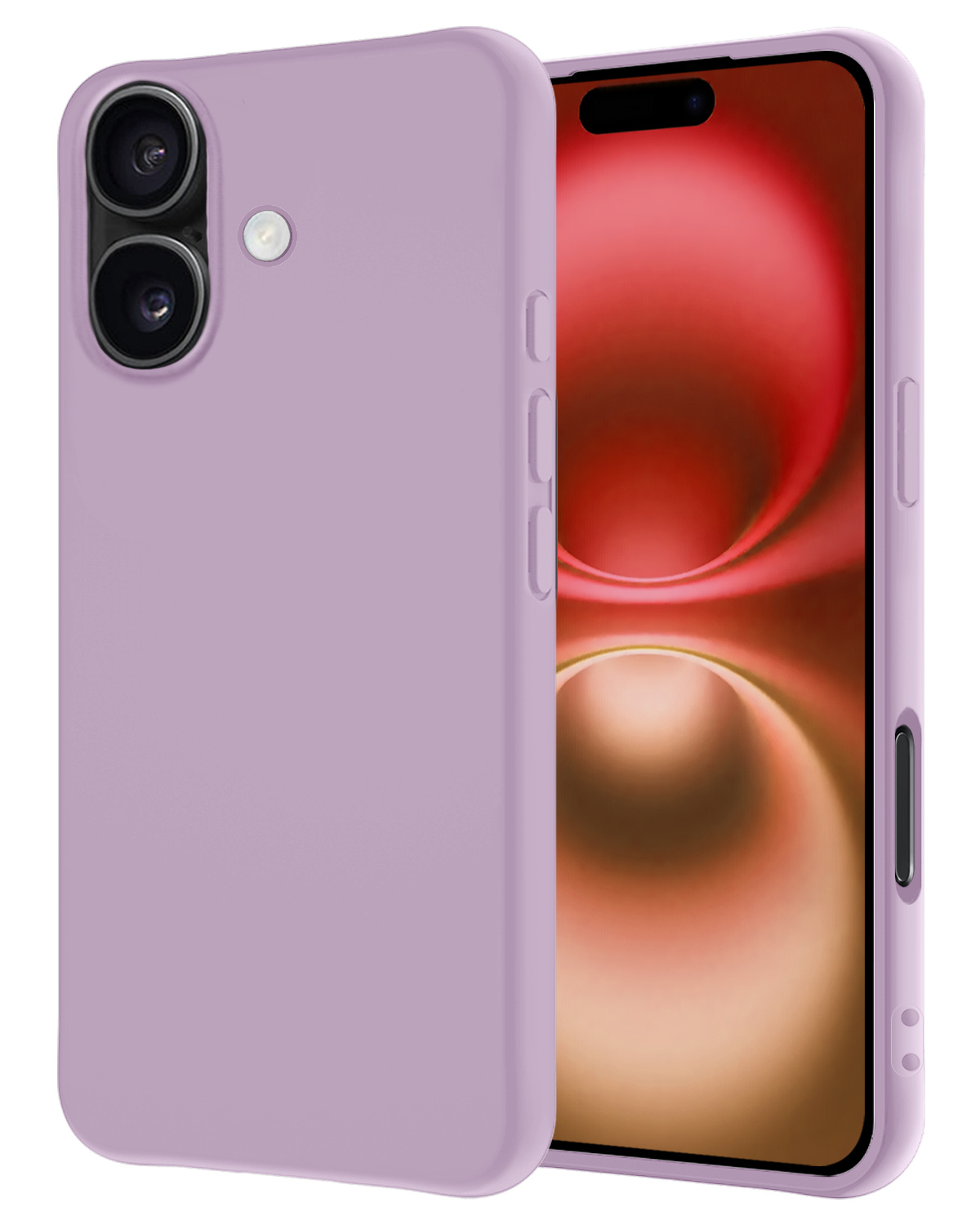 NoXx Hoes Geschikt voor iPhone 16 Hoesje Cover Siliconen Back Case Hoes - Lila